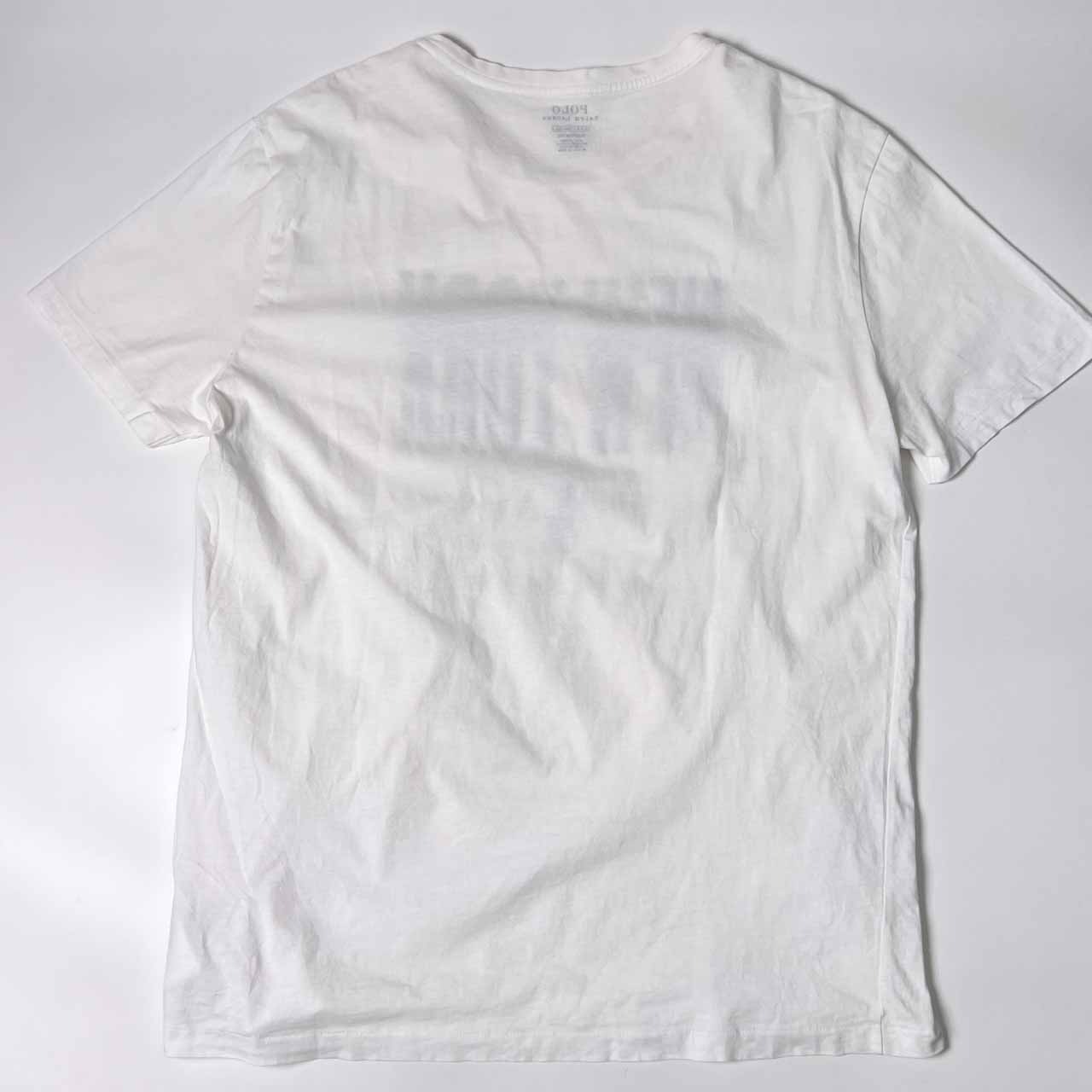 POLO RALPH LAUREN ポロ ラルフローレン CUSTOM FIT 半袖 Tシャツ L/ホワイト×ブラック メンズ