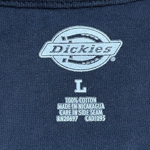 【Dickies】Ford 企業系 企業ロゴ 刺繍ロゴ ロンT 長袖 ポケットTシャツ ポケT ワンポイント LARGE ディッキーズ 車 レスリー フォード US古着