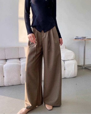 ドレープストレートワイドパンツ 2color A0544