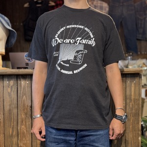 1990's～ WE ARE FAMILY BLACK PRINT T-SHIRT SINGLE STITCH  /  90年代 家族記念 ブラック プリント Tシャツ 袖 シングルステッチ 【着画有り】