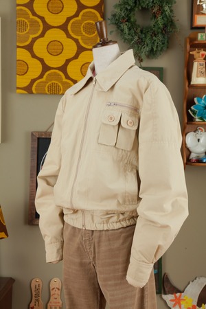 1970s "Oui international" Zip up cotton jacket