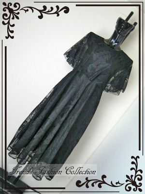 ★送料無料★9号(M)☆フリルのトップス総レース仕様ワンピ[OPN2026]