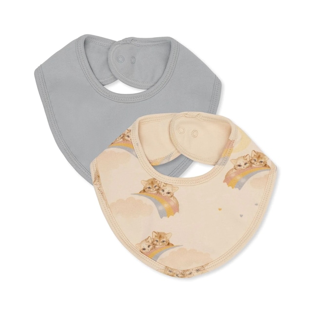 Konges Sloejd bibs "Rainbow Kitty/Pearl Blue 2 Pack Basic Bib"（コンゲススロイドスタイ）