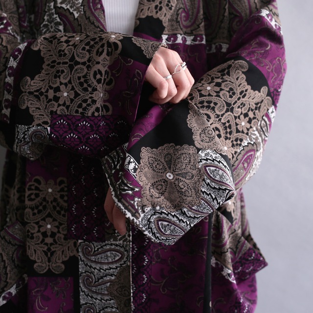 paisley motif multi art pattern super big easy tailored jacket
