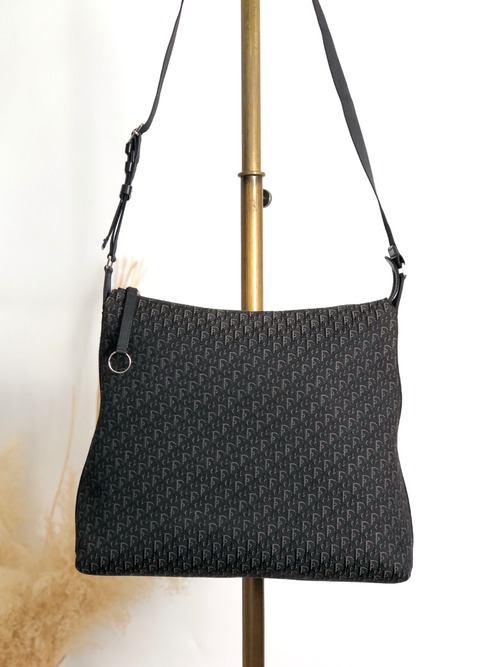 Christian Dior クリスチャン ディオール ストリートシック ショルダーバッグ ブラック ロゴ ジャガード vintage ヴィンテージ オールド kmuskr