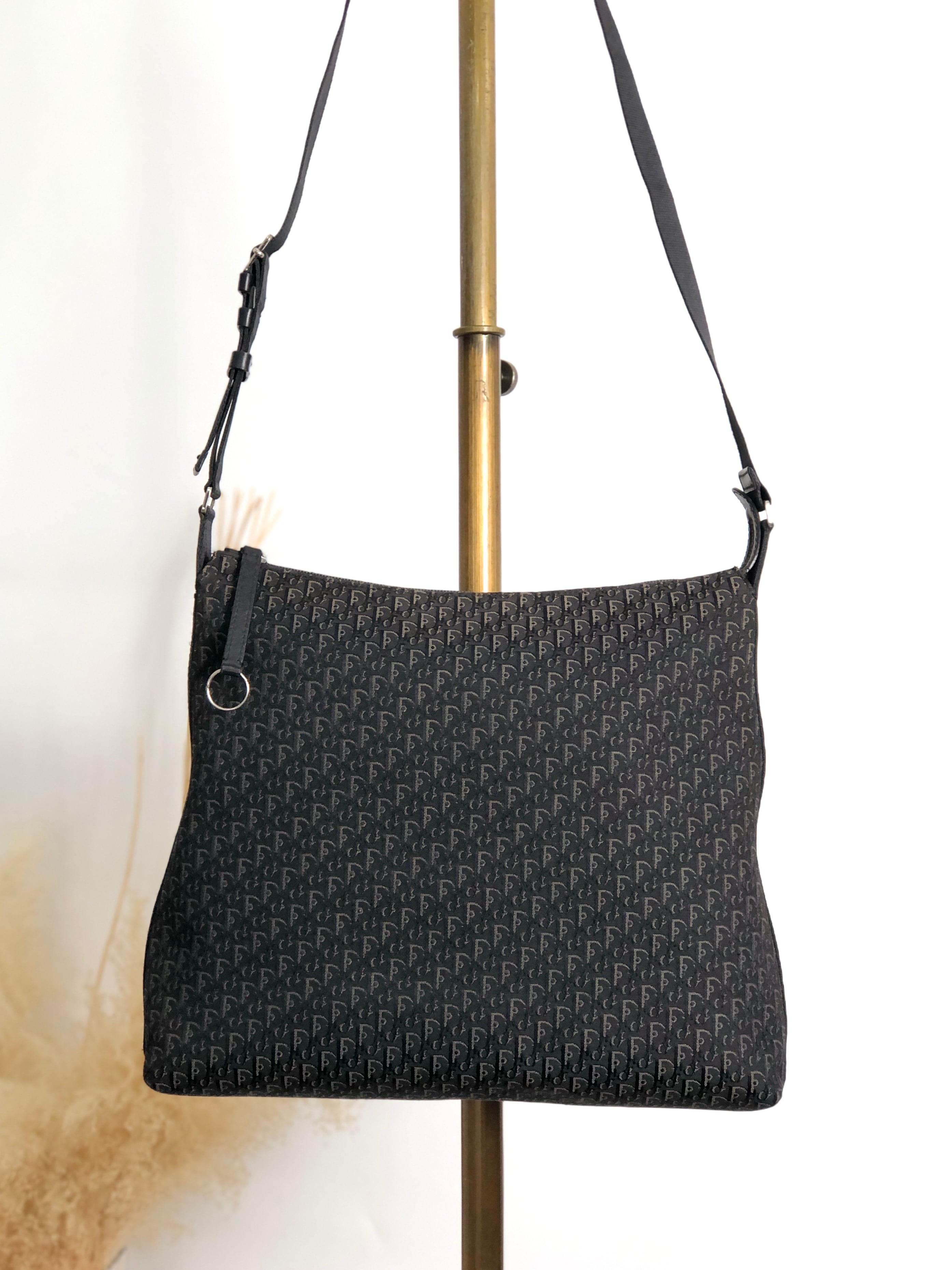 Christian Dior クリスチャン ディオール ストリートシック ショルダーバッグ ブラック ロゴ ジャガード vintage ヴィンテージ オールド kmuskr