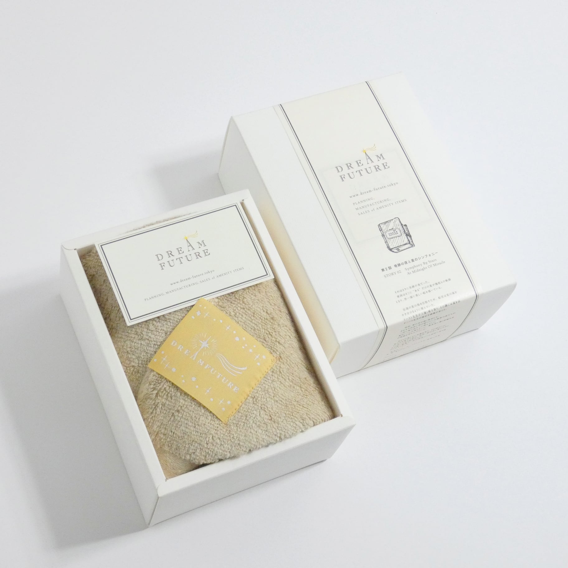 無撚糸(むねんし)高級Face Towel 1枚SET Star Beige(ベージュの癒し)