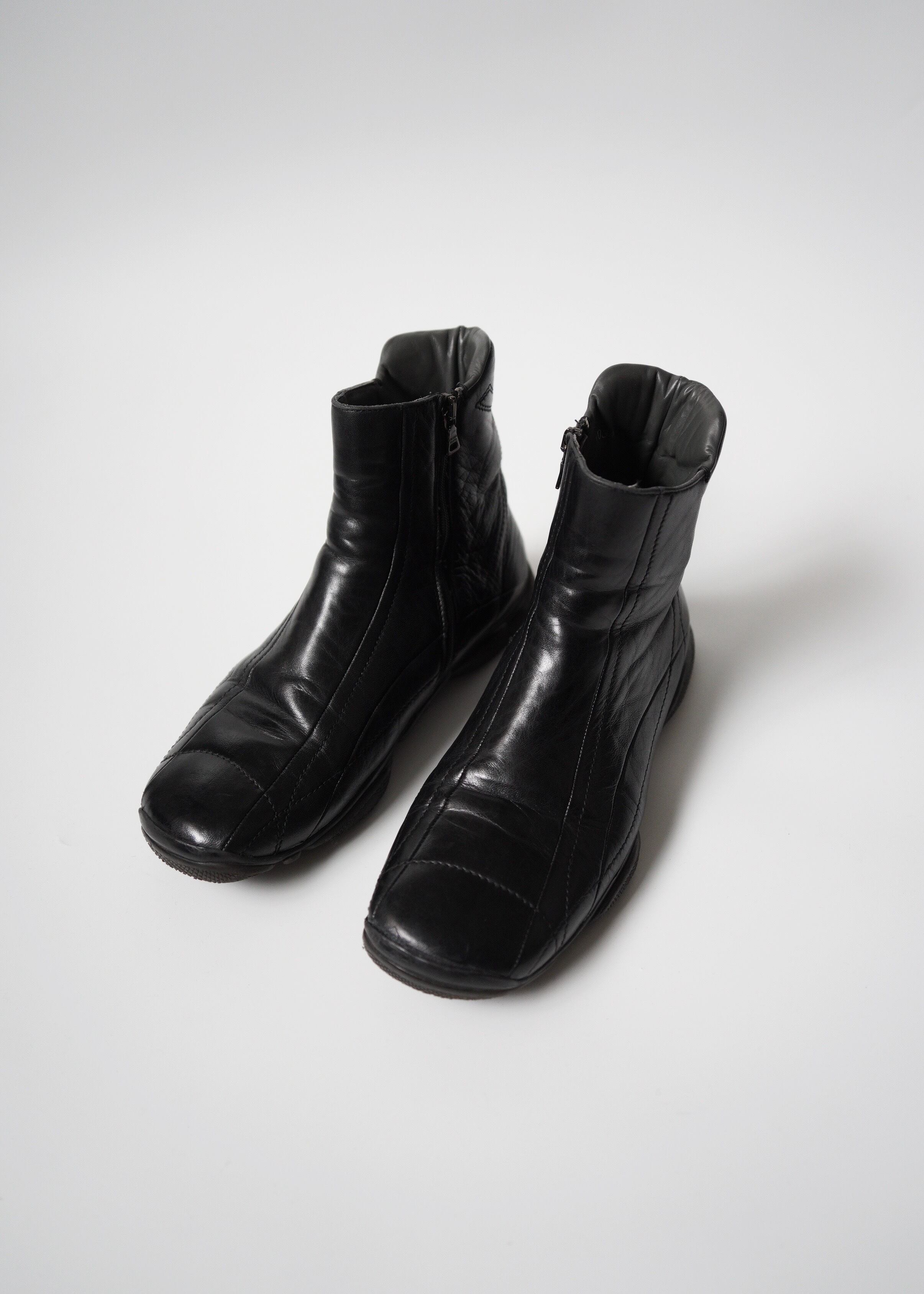 PRADA SPORT side zip leather boots