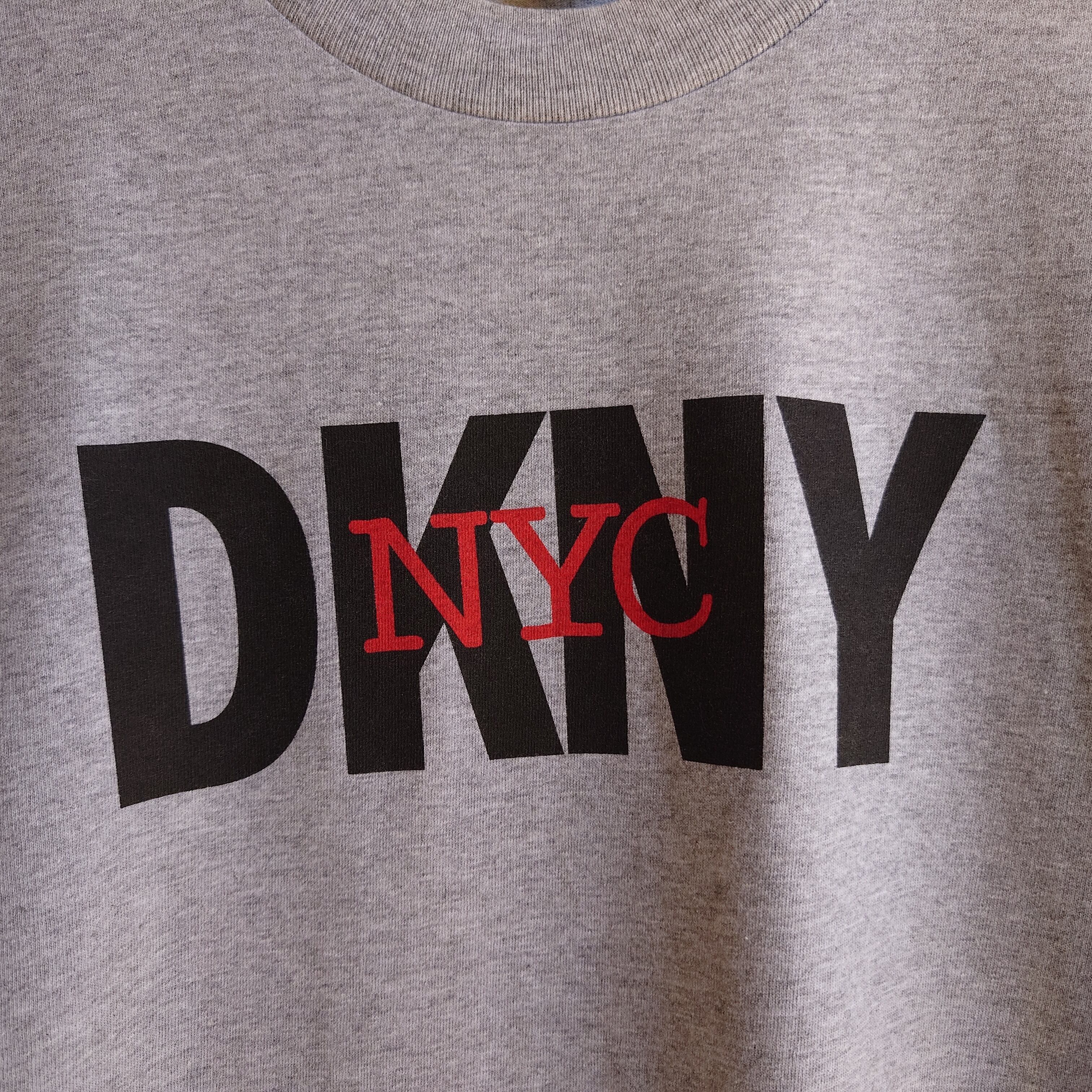 DKNY ダナキャラン 90-00s vintage ロゴTシャツ グレー L程度 | MANULBOY