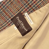 Paul Stuart ポールスチュアート バスケットボタン ツイード チェック ウール テーラード ジャケット 9AR /ブラウン系 レディース 三陽商会