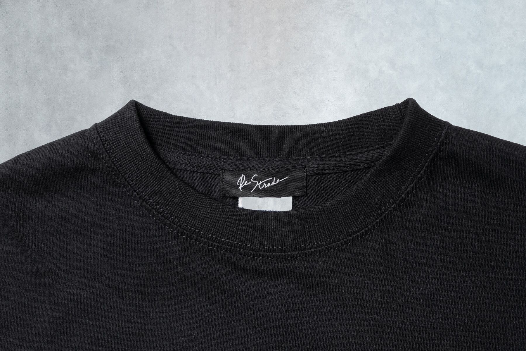バックプリントプレミアムロングスリーブTシャツ（square黒） | Re Strada