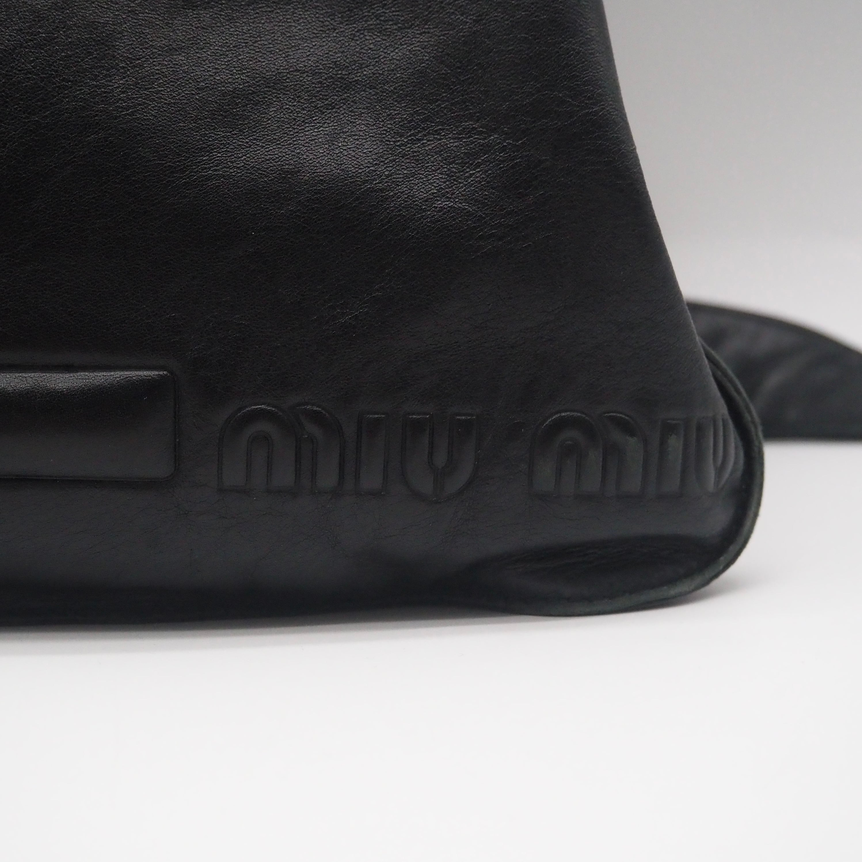 MIUMIU レザー ショルダー バッグ ブラック ミュウミュウ | 2122TOKYO