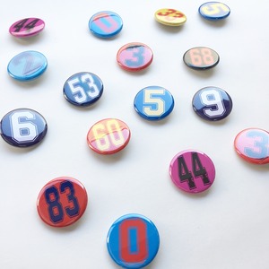 number badge 缶バッジ : 0 〜 38