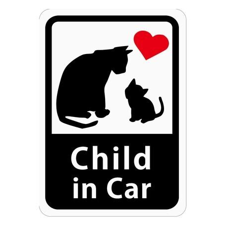 ねこ！Child in Car 車用ステッカー
