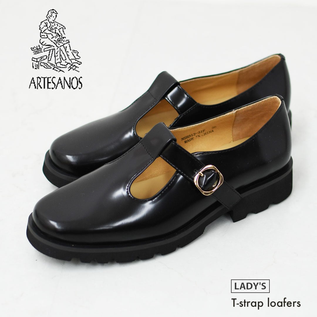 ARTESANOS [アルテサノス] Tストラップローファー [NSH312-31F