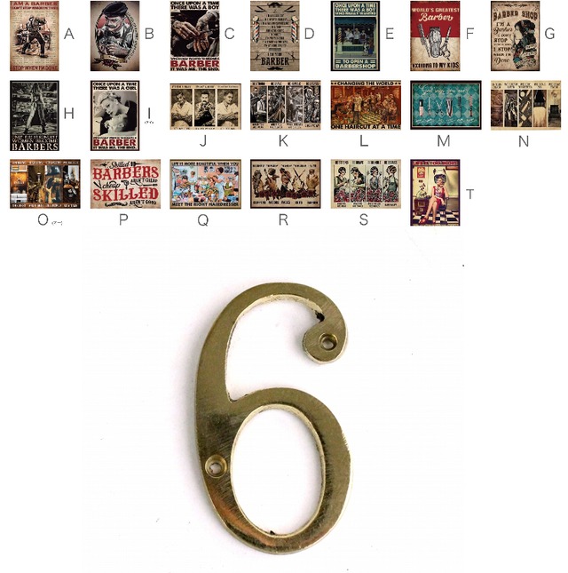 【6枚選んでお得】バーバーショップポスターお好み6枚