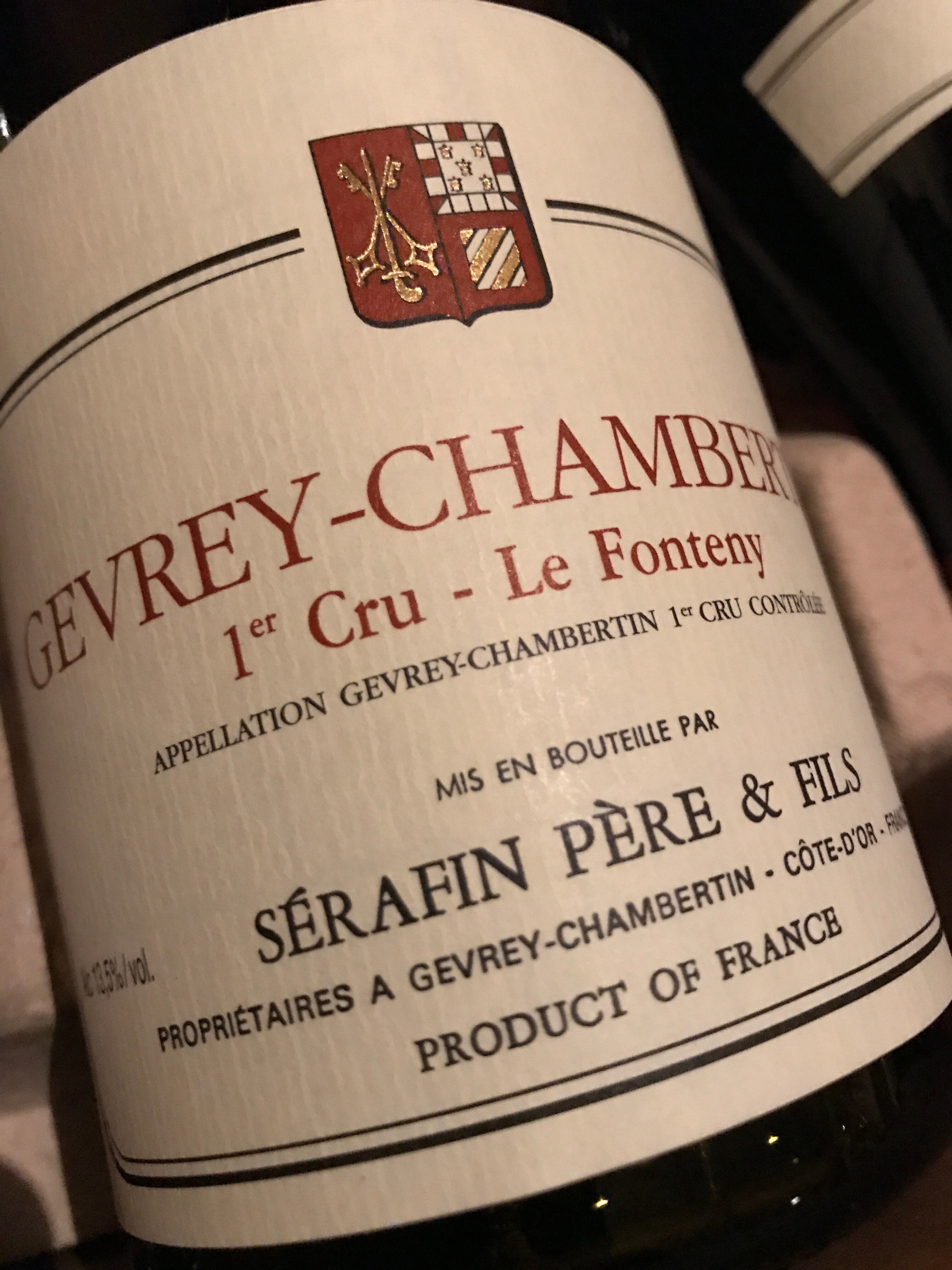 Se afin Pe e et Fils Gev ey Cham e tin Vieilles Vignes [1999]750ml  ジュヴレ・シャンベルタン ヴィエイユ・ヴィーニュ[1999]750ml セラファン Se afin 赤ワイン