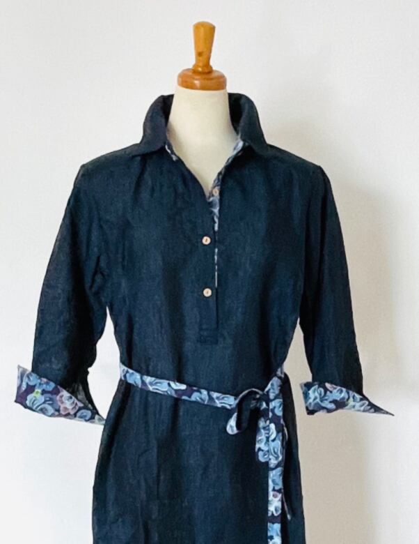 リネンシャツワンピース  / ベルト付き