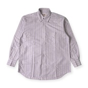 90s McGREGOR SPORTSWEAR マクレガー ストライプ BD ボタンダウン オックスフォード 長袖シャツ L/パープル×アイボリー メンズ ビンテージ