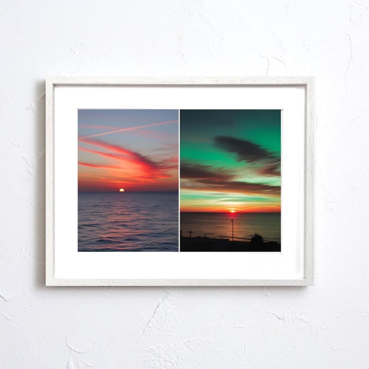 Sky Canvas｜赤と緑が溶け合う幻想的な夕景アートポスター｜詩的な空気と癒しを届ける上質なモダンインテリアにA2ポスター