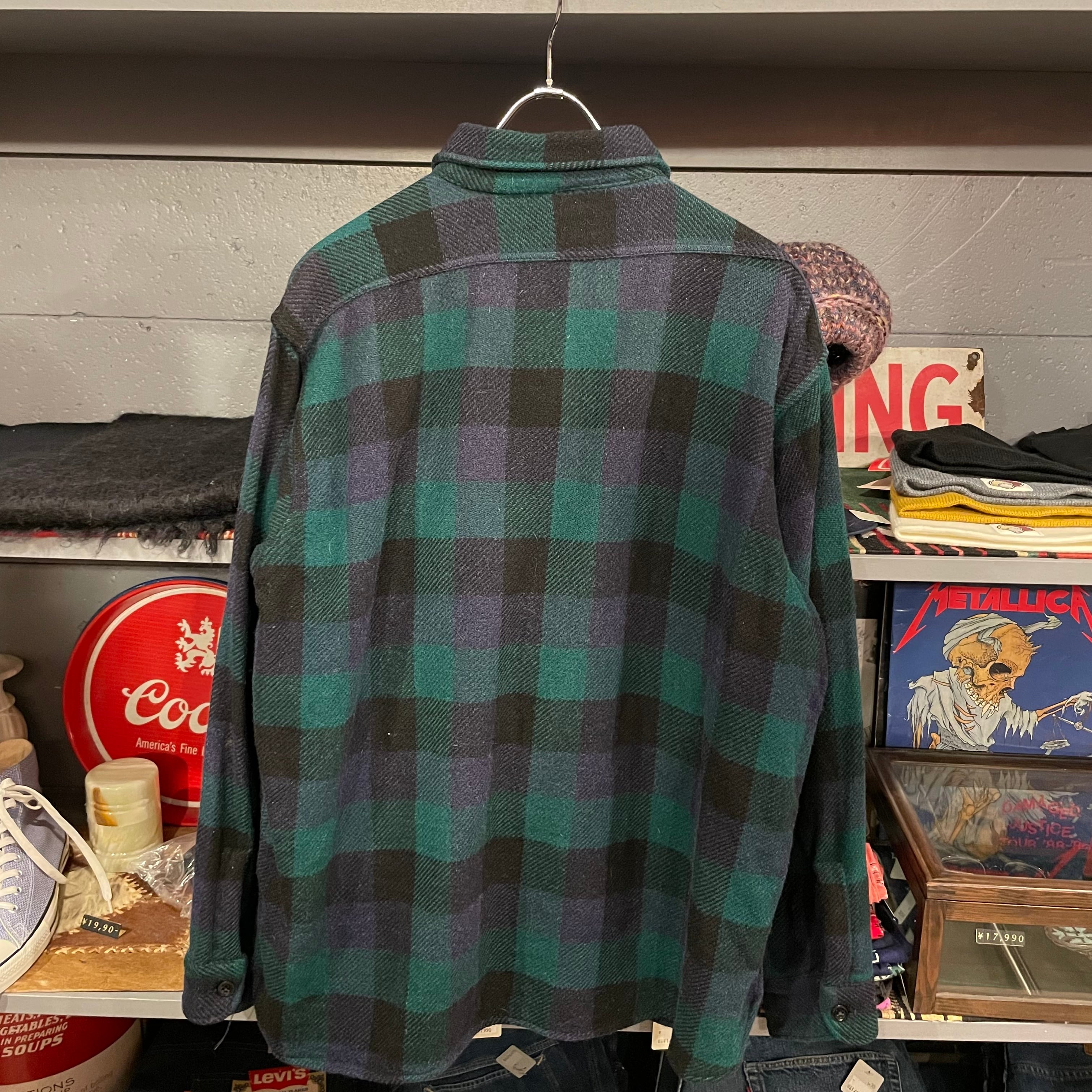 程度良好60sアメリカ製ビンテージKing kole Wool shirts