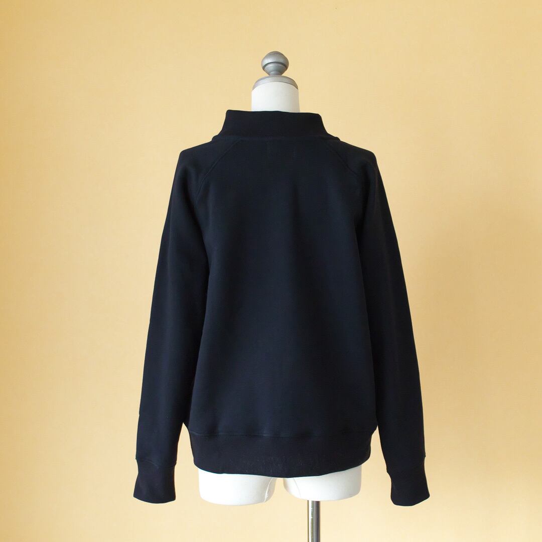 atelier naruse アトリエナルセ モックネックスウェット・ダークネイビー