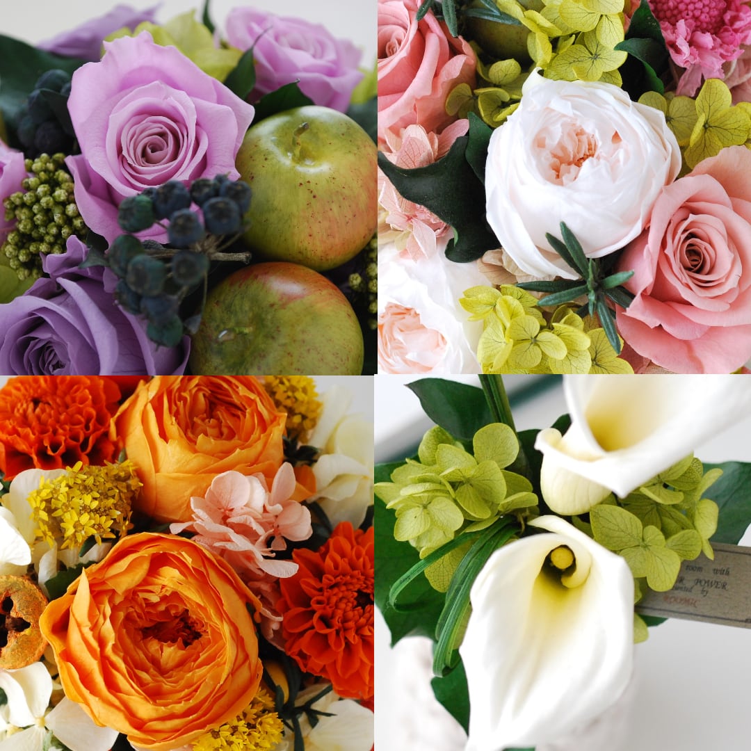 ﾌﾟﾘｻﾞの定期便【ｱﾚﾝｼﾞﾒﾝﾄ】Mｻｲｽﾞ×5回/年間ｺｰｽ | プリザーブドフラワー