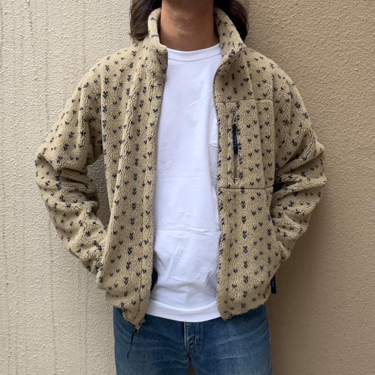 L.L.BEAN BIRDS EYE FLEECE JACKET
