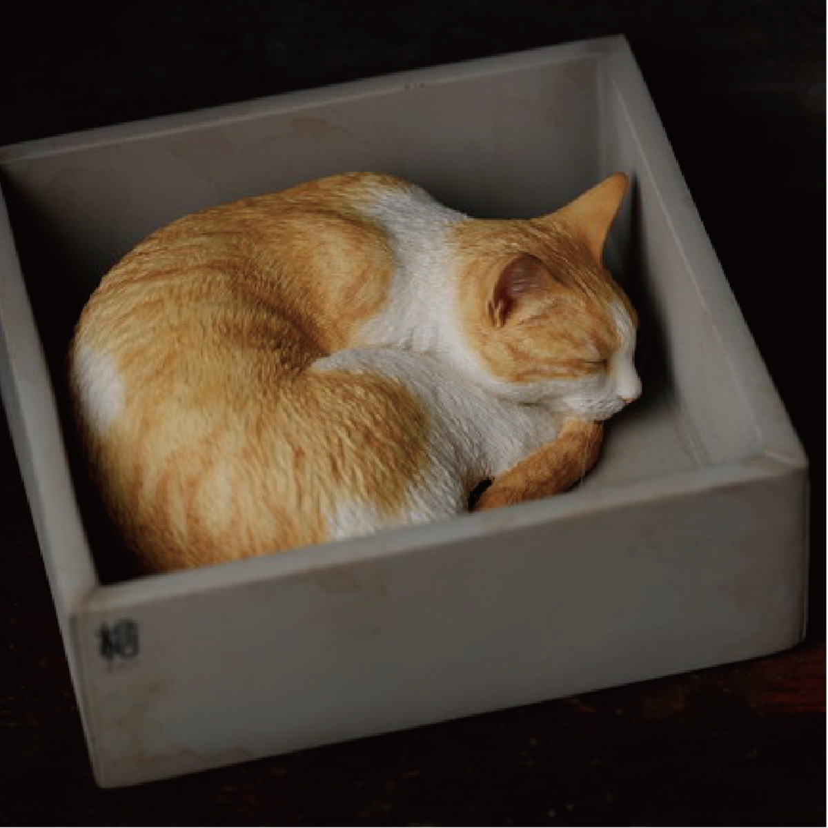 森口修の猫」ー寝姿（キジ猫塗装） 森口修の猫」ー寝姿（キジ猫塗装