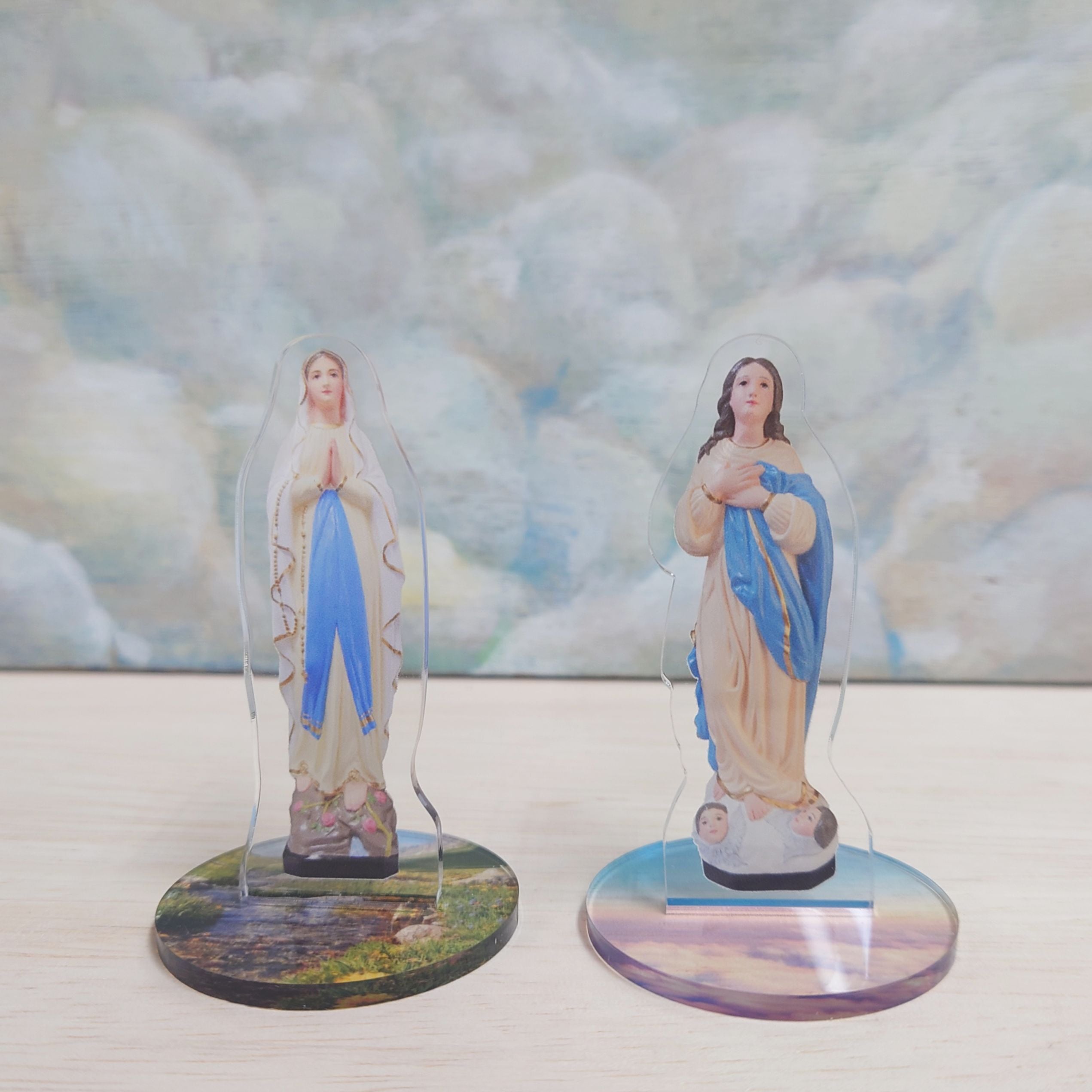 アクリルスタンド ～被昇天の聖母像～【7.5cm】※土台サイズを変更しま