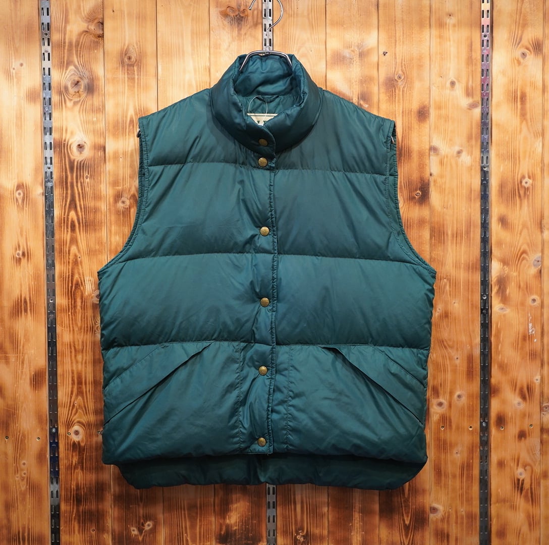 80s l.l.bean llbean エルエルビーン ダウンべスト レディースサイズ XL程度/緑 グリーン