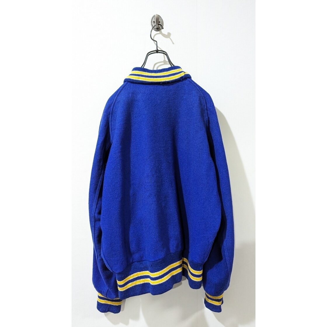 SALE】ブルゾン スタジャン 古着 パープル ブルー ウール アメカジ 