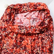 フラメンコ 衣装 ファルダ スカート 柄 模様 ハイウエスト 伸縮 ストレッチ 薄い 柔らかい レッド系 ピンク系 おしゃれ ダンス 踊り カジュアル スカート 動きやすい かわいい レディース Mサイズ フラメンコ用 衣装用 薄手 軽い 伸縮素材