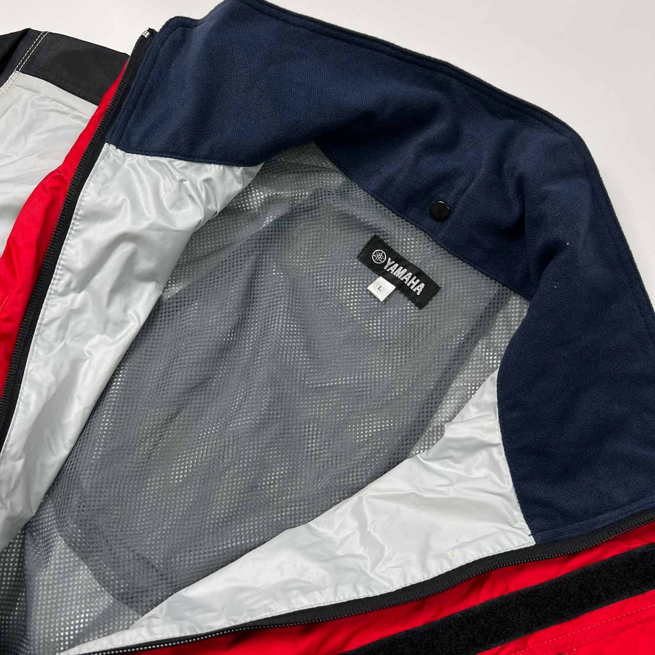 YAMAHA ヤマハ レイン ジャケット バイクウェア サイズ L /シルバーグレー/メンズ/バイク/バイカー/裏メッシュ