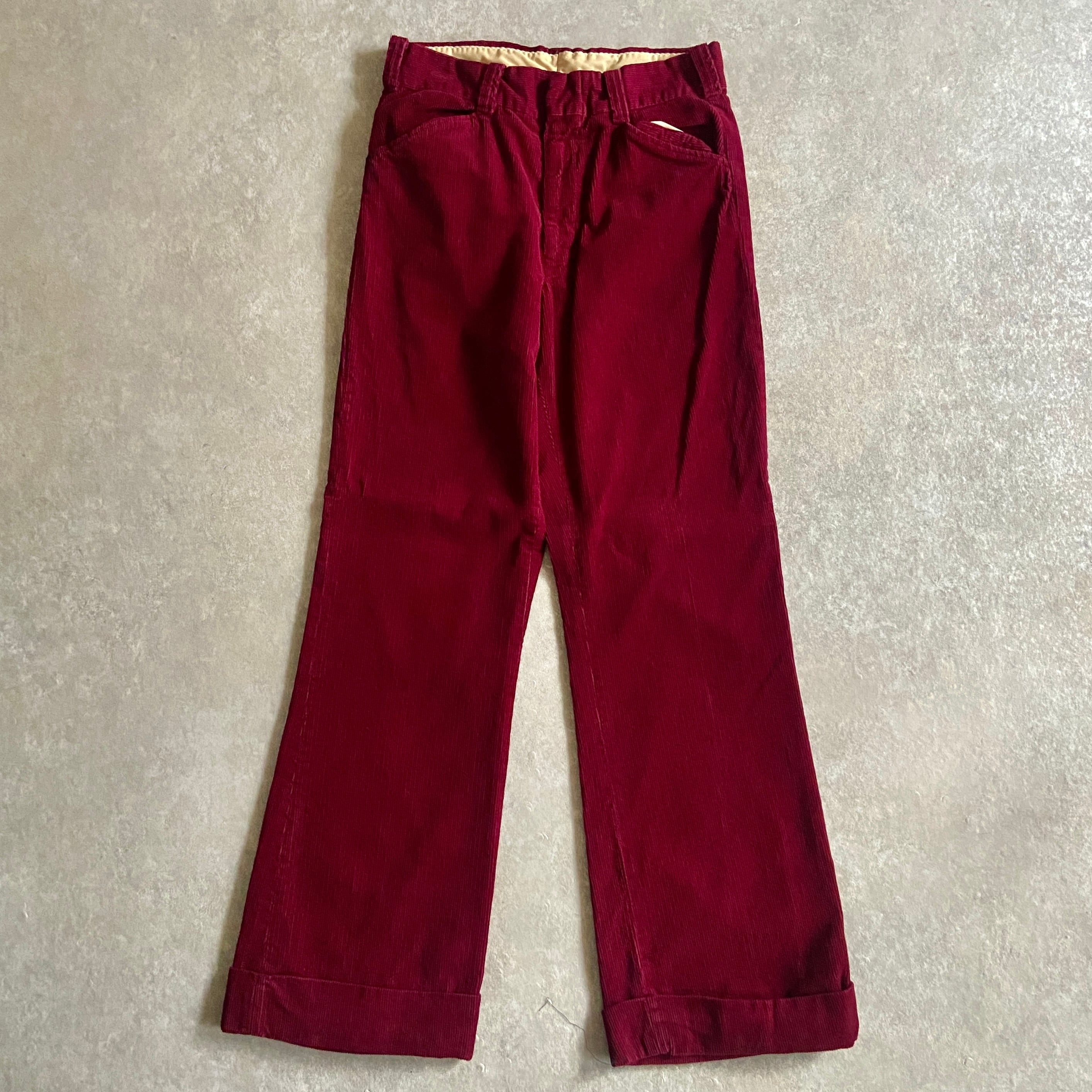 1970s Vintage Corduroy Flare Pants W30 L31