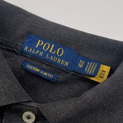 POLO RALPH LAUREN ラルフローレン CUSTOM SLIM FIT 長袖 ポロシャツ XS/グレー メンズ