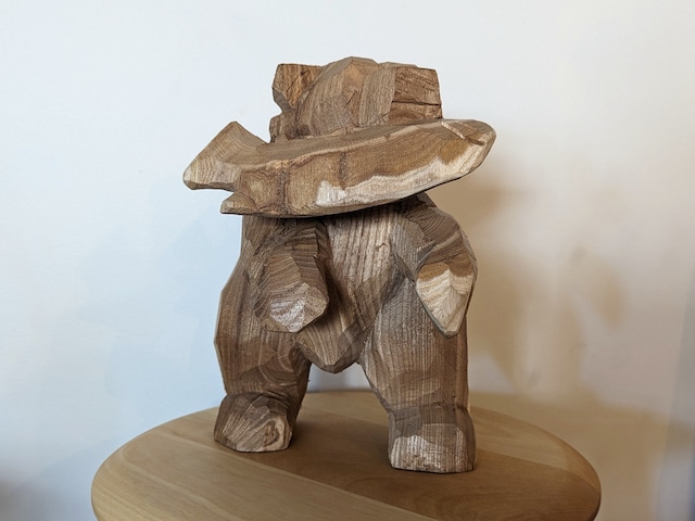 佐藤憲治　立ち熊　＃１「鮭喰い」　|　木彫りの熊