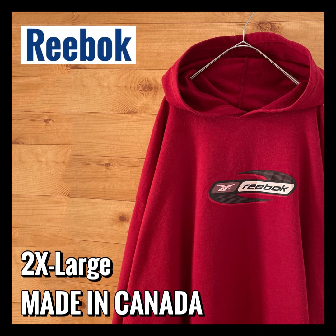Reebok】90s カナダ製 国旗タグ スウェットパーカー フーディ ビッグ ...