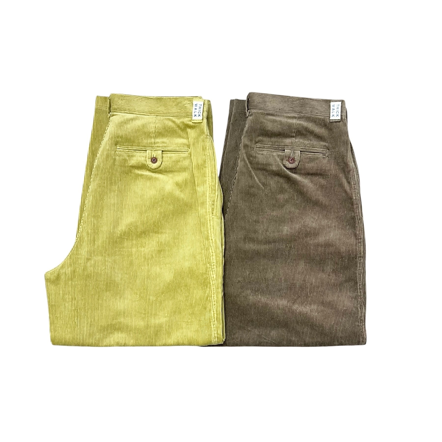NOROLL / THICKWALK CORDS PANTS LIME GREEN | THE NEWAGE CLUB