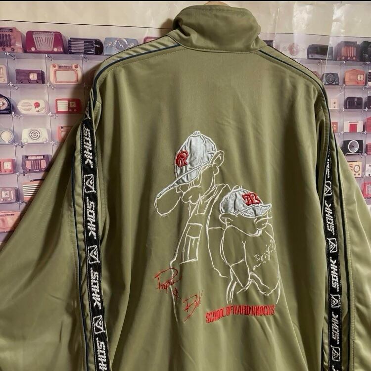 00s HIPHOP】ショックSOHKビッグロゴ刺繍トラックトップB系ジャージ