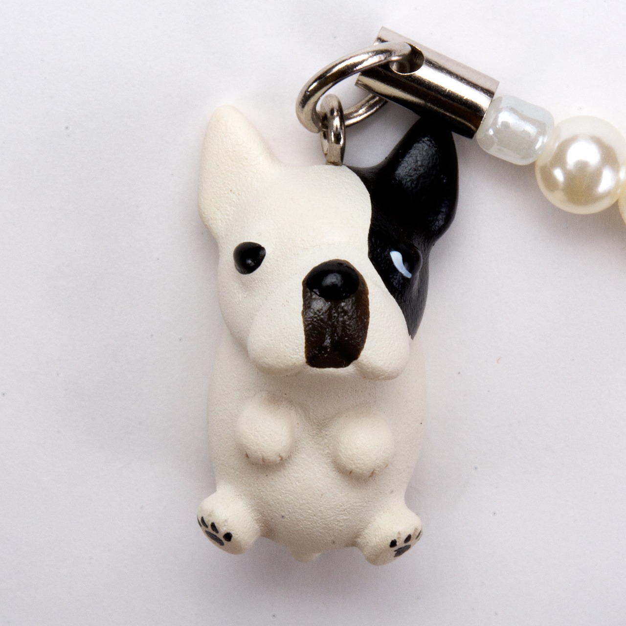 Dog 92 French Bulldog フレンチブルドッグ パイド ビーズ ストラップ DN-1504