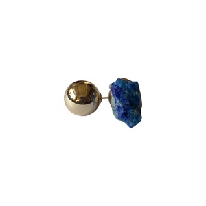 UNI.#0119 akoya pearl × lapis lazuli  ピアス（片耳）