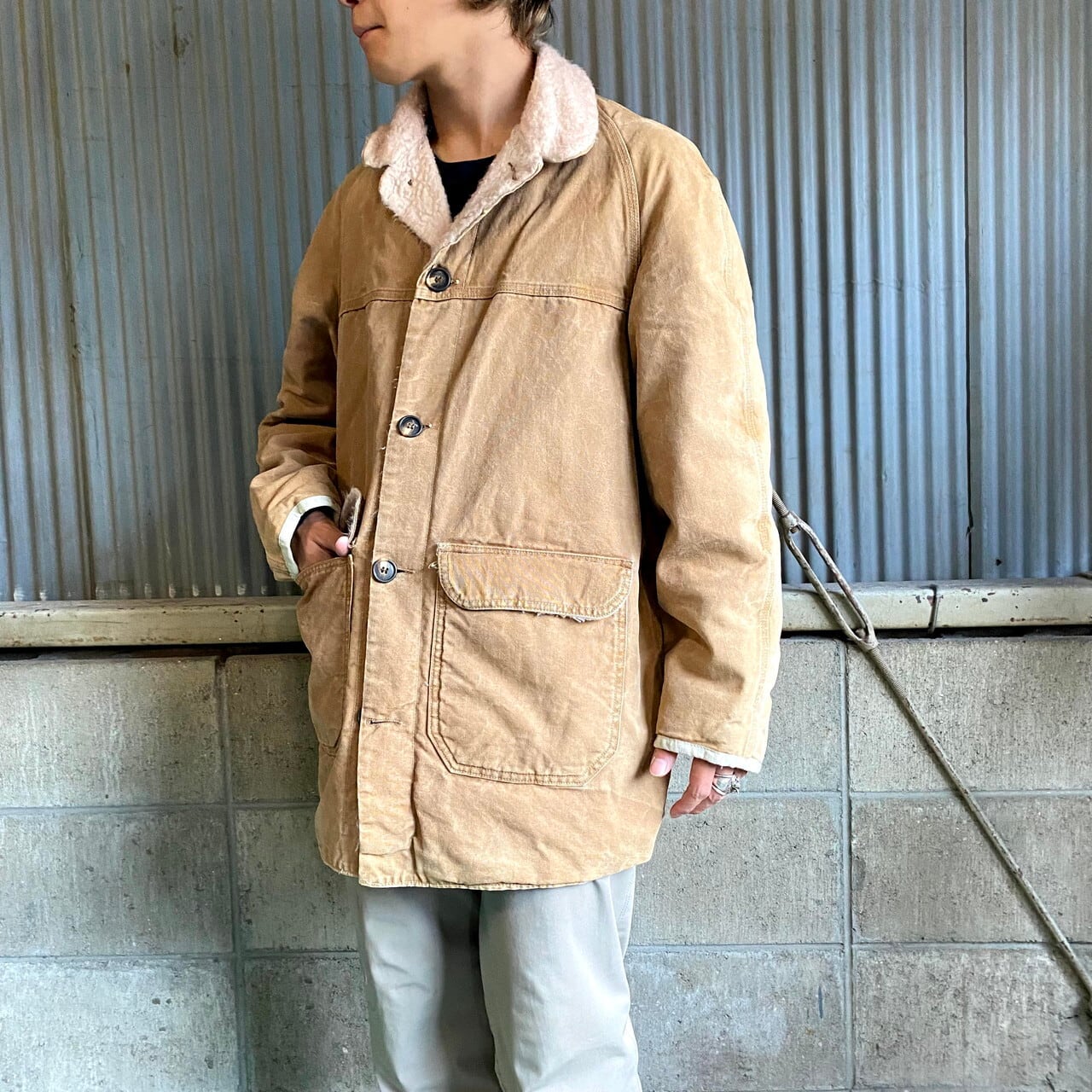 70年代 ヴィンテージ USA製 Carhartt カーハート ボアジャケット 