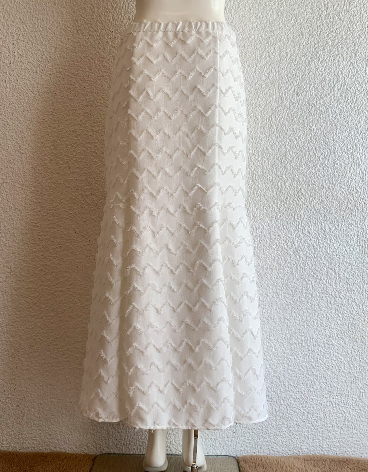 【日本製】カットジャガードマーメイドマキシスカート