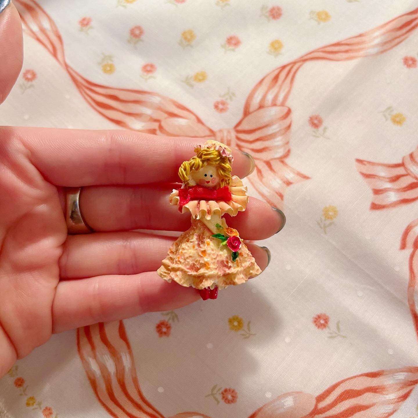 flower doll brooch