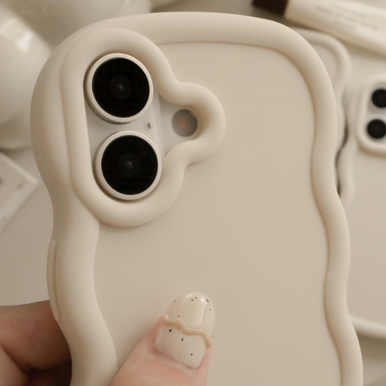 ［ phone case ］white wave