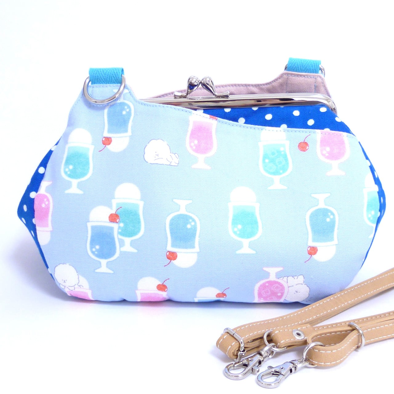 12/5追加☆ あおりがま口 ショルダーバッグ ビションフリーゼと