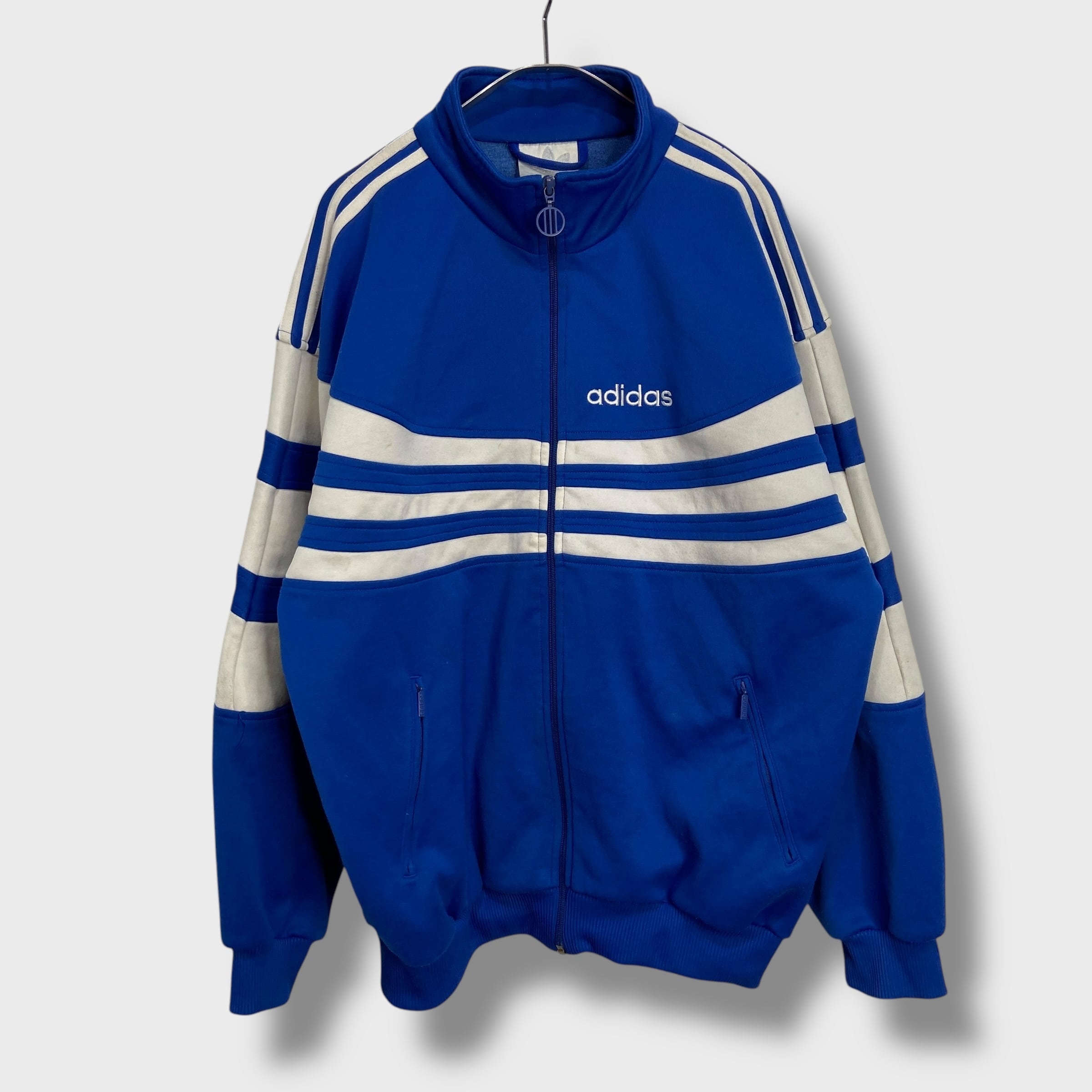 90s adidas トラックジャケット ジャージ M トレフォイル 青 | 古着屋 Uan