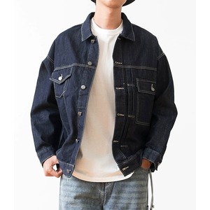 Front pocket design denim jacket P334