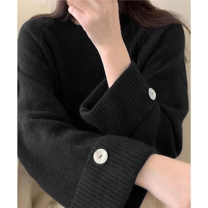 ワイドスリーブ ニット セーター レディース 春秋冬 韓国 長袖 トップス おしゃれ シンプル 大人 きれいめ カジュアル プルオーバー 無地 大人可愛い 大人女子